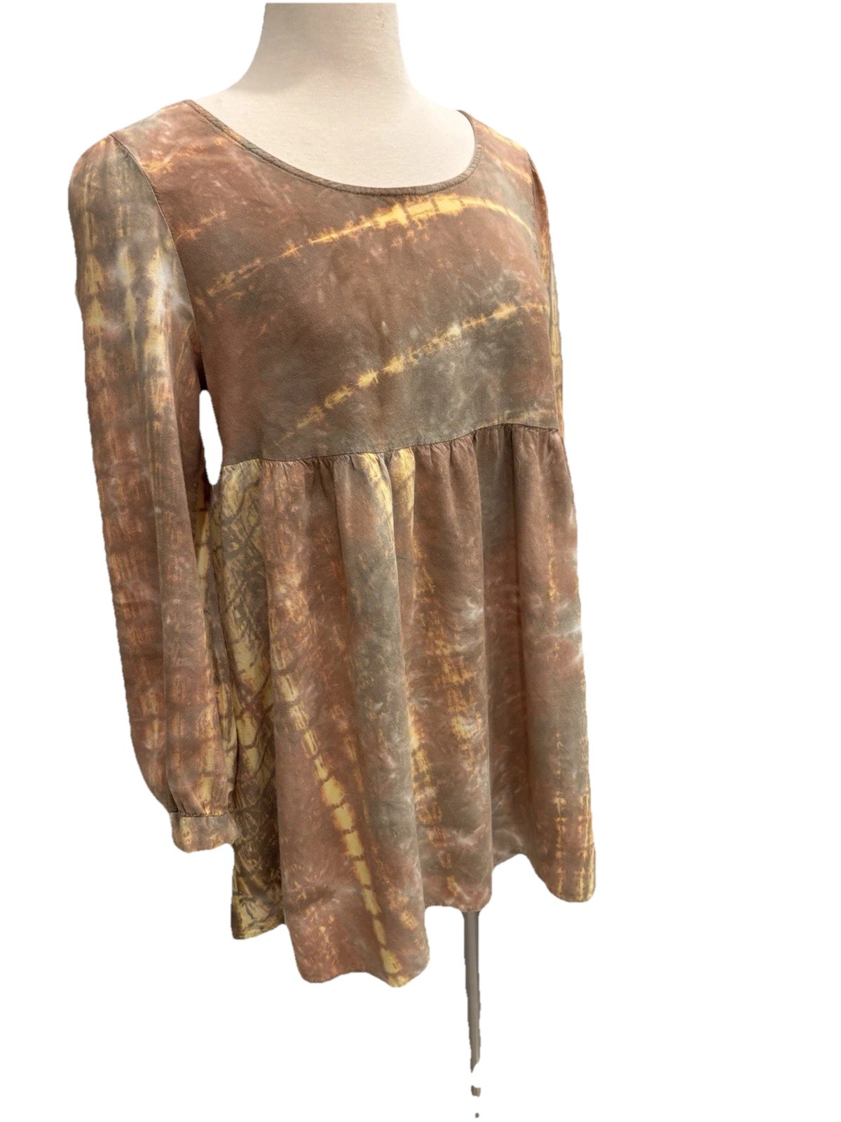 Woman’s L 100% Rayon Umgee Tie Dye Long Sleeve Dress