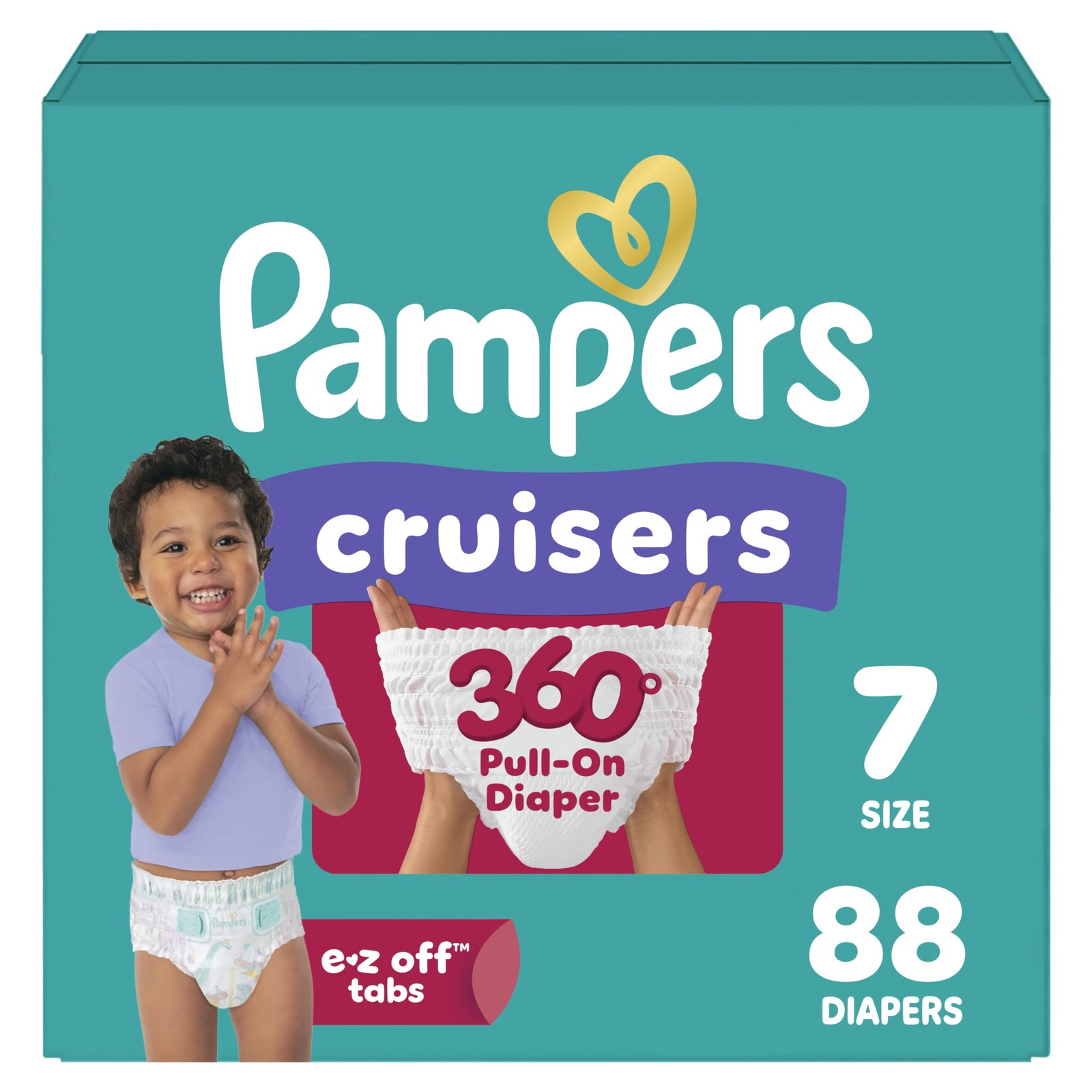 S Cruisers 360 Size 7 88 Count Pull On Leakproof Babyproof