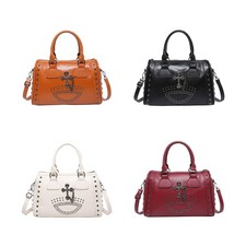 Large Capacity Women Handbag with Skull Designs Punk Styles Handbag Easy Carry