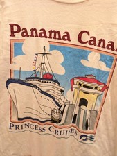 Princess Cruises Vintage 90s Panama Canal Single Stitch T-Shirt XL Galapago Trav