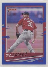 2020 Panini Donruss Holo Blue Max Scherzer (Base) #123 5j8