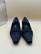 Nina Shoes, Pumps, Size 7M, Satin Black, Kitten Heel, Formal Dressy Glam