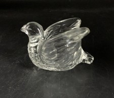 Vintage Glas Kerzenhalter; Avon France;  Motiv Taube; L9cm, B8cm, H7cm
