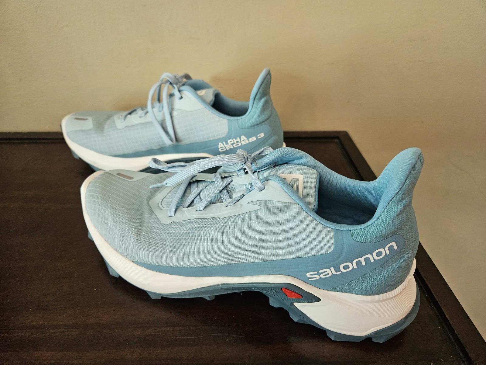 Scarpe donna Salomon Alpha Cross 3 taglia 8 trail running escursionismo contagrip blu cielo