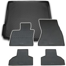 Gummi Kofferraumwanne Fußmatten für BMW X5 F15 2013- Set Passform Matten Wanne