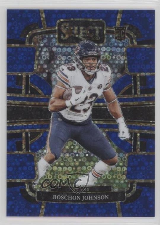 2023 Panini Select Concourse Blue Disco Prizm /25 Roschon Johnson #19 Rookie RC