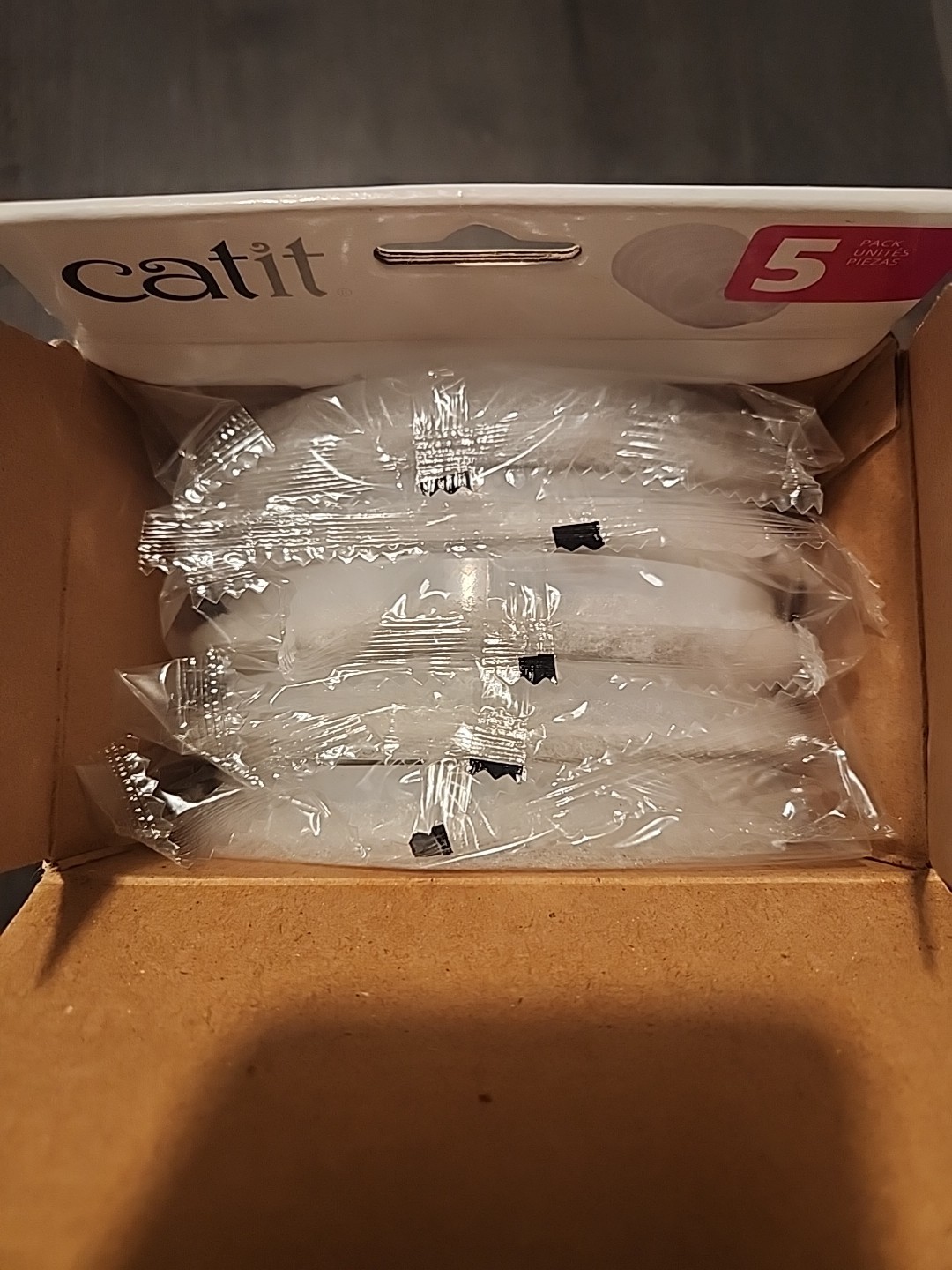 Pack Of 5 Catit 43746 Cat Water Fountain Replacement Filters - White