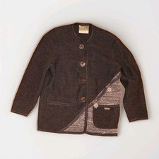 Wesenjak Tirol Damen Trachten Weste Gr. 36 Grau Schurwolle 