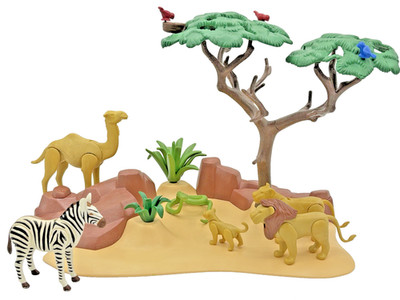 Playmobil Löwen Zebra Kamel Schlange Tier Landschaft Safari Afrika Zoo Tierpark