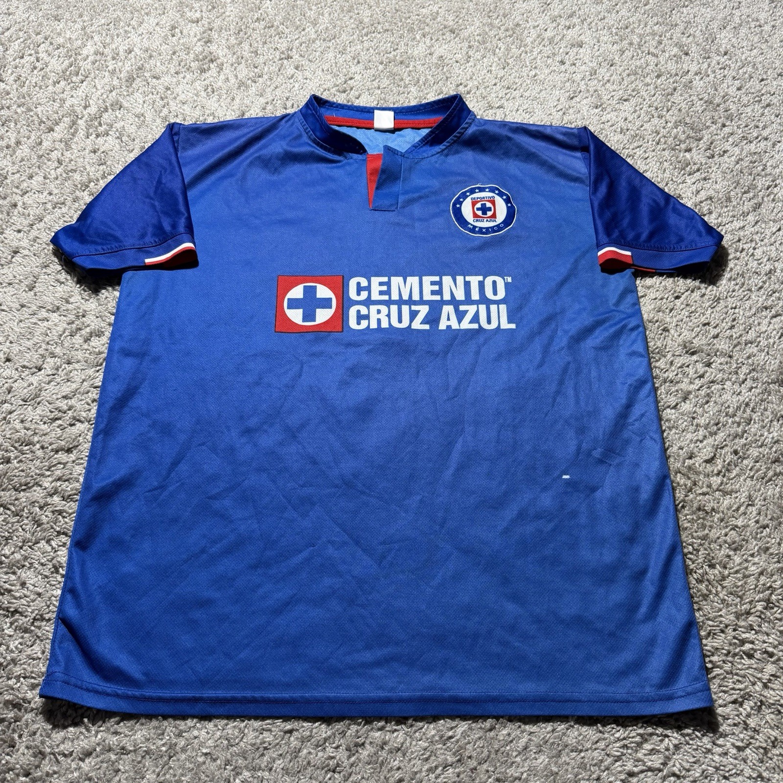 Vintage Club Deportivo Cruz Azul Jersey Blue Y2k Mens Large Mexico Liga MX