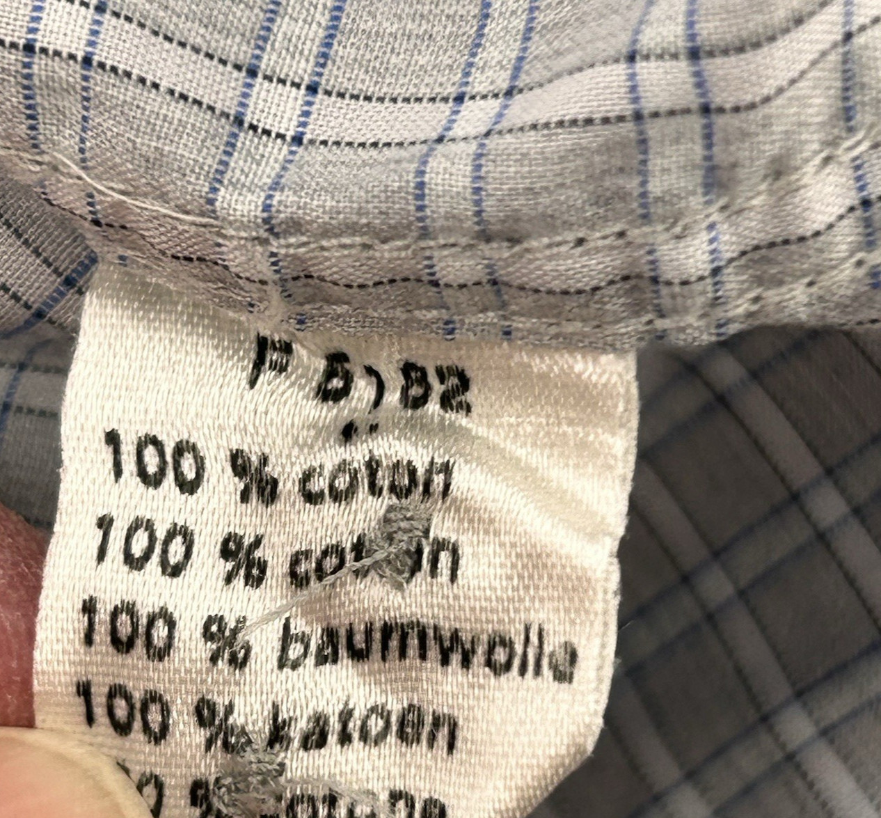 Lacoste Button Down Gray Plaid Button Down Long S… - image 9