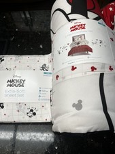 Discontinued Disney Mickey Mouse 5- Piece Twin Comforter With Sham AND Sheet Set