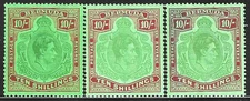 Bermuda (British) 1938 Scts #126-#126a,b  Mint/NH-LH "KGVI" Perf 13 & 14, 10sh