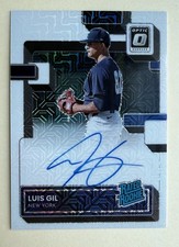 2022 Donruss Optic LUIS GIL RC AUTO White Choice Prizm R/R  #’d/99 Yankees