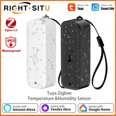 Tuya Zigbee Temperature Humidity Sensor Thermometer IP65 Waterproof