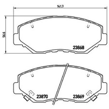 Brembo Bremsbelagsatz Bremsklötze vorne P28035X 06450S9AA01 45022SCVA01 | 90135