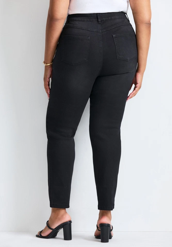 Avenue Women's Plus Size Petite Butter Denim Straight Leg Jean - Image 3 of 4