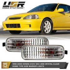Depo Jdm Clear Dome Fender Side Marker Lights For 96 97 98 99-00 Honda Civic Ek