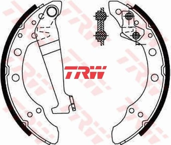 Trw GS8092 Bremsbackensatz 4 Bremsbacken Trommelbremse-image