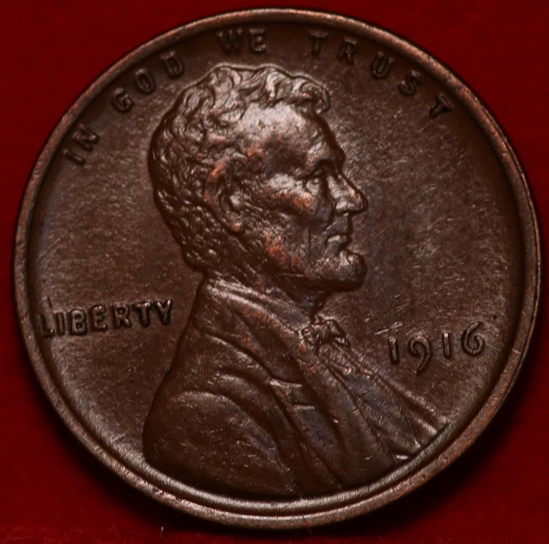 1916 Philadelphia Mint Copper Lincoln Wheat Cent