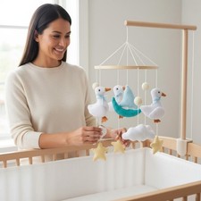 Felt Crib Mobile Eco-Friendly Nursery Hanging Mobile Dyes for Newborns