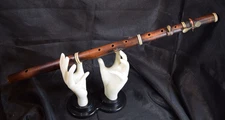 Antique Boxwood Band Flute Stamped Wm Whiteley Utica - Read