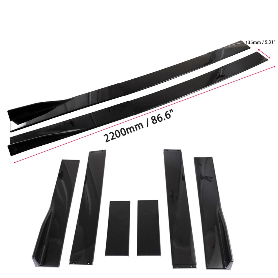 86.6" Side Skirt Extension For BMW 318i 320i 325i 328i 330 335i 340i Series - Image 4 of 4