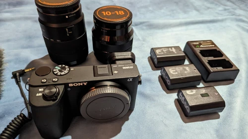 Sony Alpha A6600 Mirrorless Camera, 10-18mm, 18-135mm Lens, Gimbal, & Back Pack