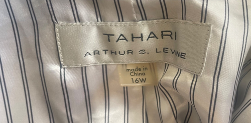 TAHARI ASL Arthur S Levine Black Button Detail Jacket Size 16W Business Function - Picture 7 of 10