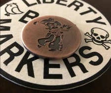 SWINGIN' PETE!  OSU 1.5” Laser Engraved Custom Copper Golf Ball Marker!
