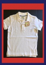 NWT Boy XS 4 Crazy 8 COTTON UNIFORM SCHOOL POLO Shirt Top Gymboree WHITE Collar