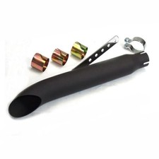 16 inch Turnout Universal Black Motorcycle Silencer