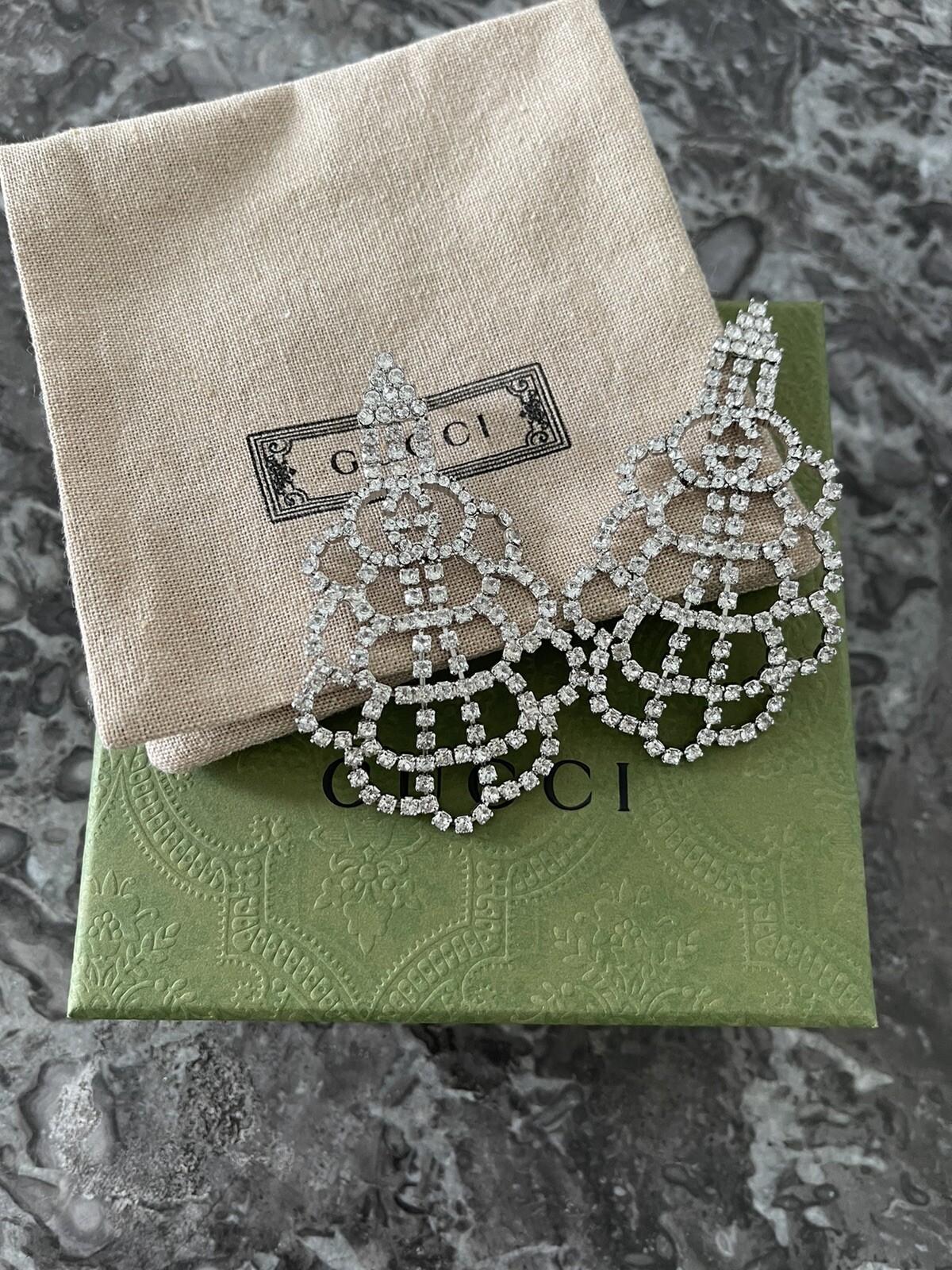 Stunning Gucci Earrings- Brand New/unworn. RRP £850!!! SOLD OUT!! Crystal image 2