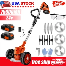 Cordless Electric Weed Lawn Eater Edger Yard Grass String Trimmer Cutter mower