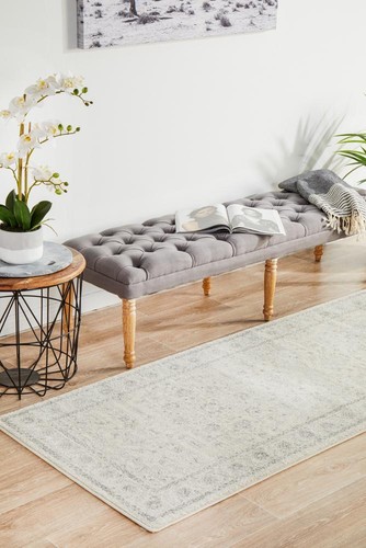NEW Big Bedding Evoke Winter White Transitional Runner Rug - Picture 2 of 9