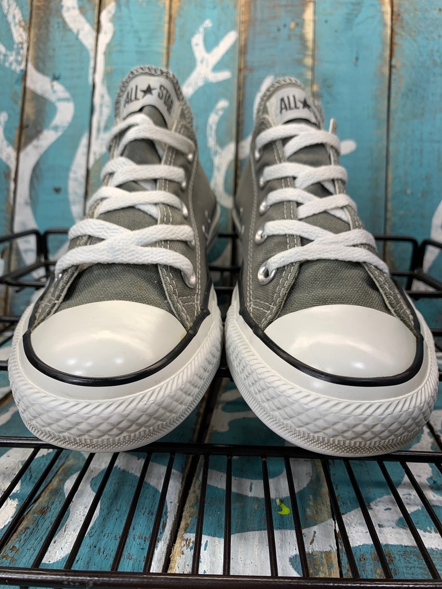 Converse Chuck Taylor All Star Womens Size 6 Gray White Low