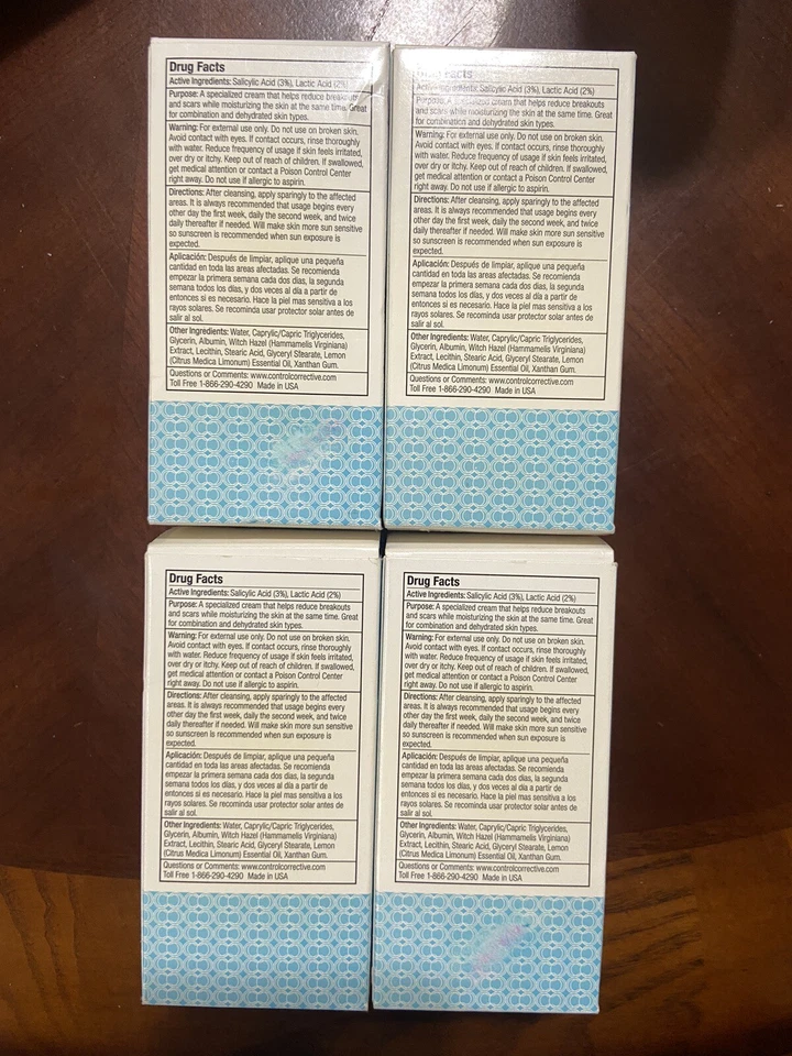 (4) PACK!!! CONTROL CORRECTIVE SKINCARE SYSTEMS ACNE TREATMENT CREAM 2.5 OZ EACH - Image 3 of 4