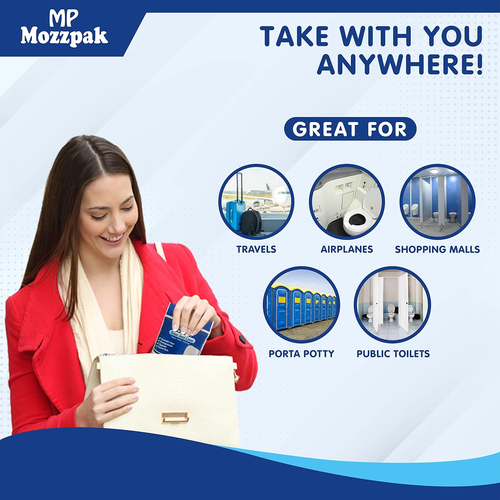 MP MOZZPAK Toilet Seat Covers Disposable (100 Pcs) - XL Flushable Disposable Toi - Picture 3 of 7