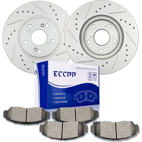 FRONT BRAKE ROTORS AND CERAMIC PADS FIT FOR ACURA CL TL TSX 03-11 HONDA ACCORD - Picture 8 of 8