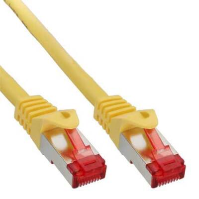 InLine Patchkabel, S/FTP (PiMf), Cat.6, gelb, 0,3m