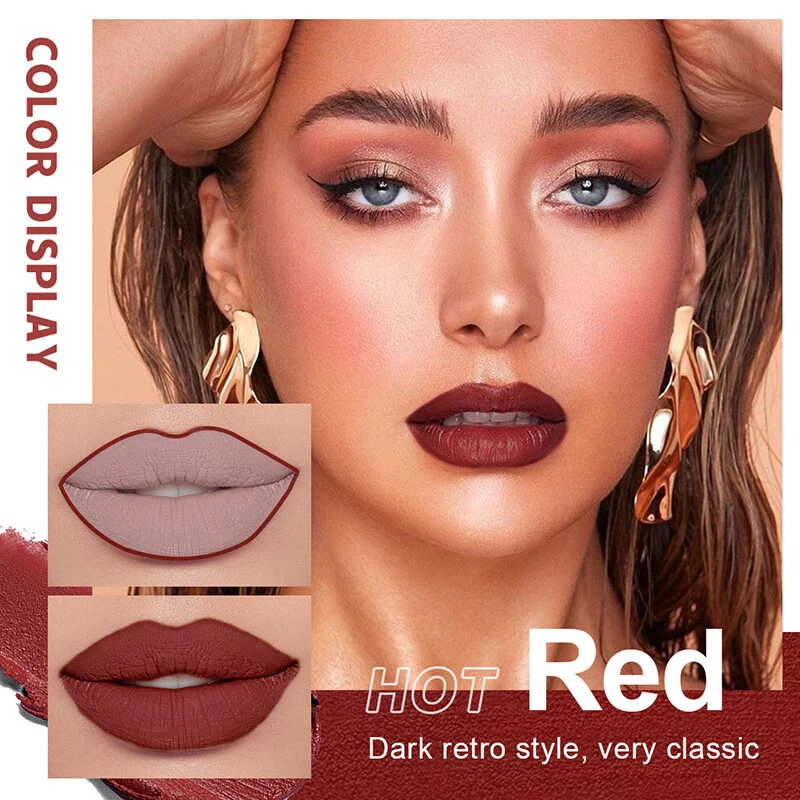 8 Sexy Farben Lippenstift Velvet Velvet Velvet Wasserdicht Dauerh - Bild 3 von 4