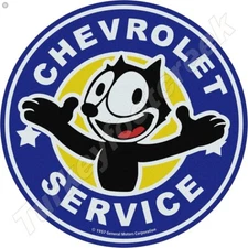 Chevrolet Service 11.75" Round Metal Sign