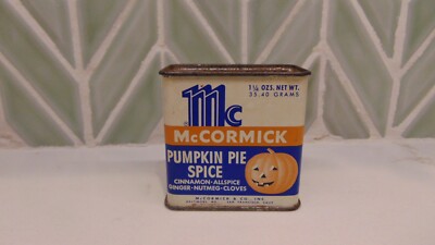 VINTAGE McCORMICK PUMPKIN PIE SPICE / JACK-O-LANTERN / HALLOWEEN