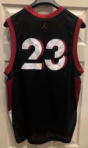 Nike Michael Jordan Sleeveless Meshed Jersey #23 Black and Red Men's Large - Picture 3 of 6
