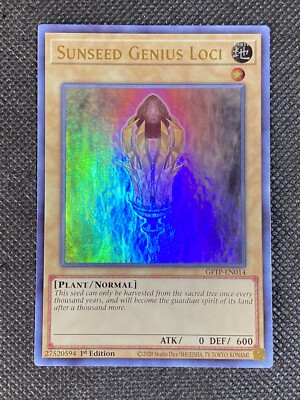 YuGiOh! - Sunseed Genius Loci GFTP-EN014 Ultra Rare 1st Edition Near Mint