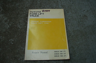 TOYOTA FORKLIFT LIFT Truck Power Shift Torque Converter Service Manual repair