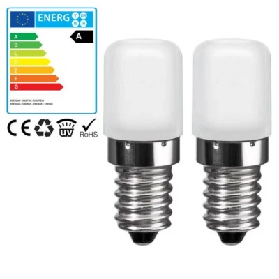 2x E14 LED 1,8W - 15W Kühlschrankbirne Kaltweiß Kühlschranklampe Leuchtmittel - Bild 1 von 4