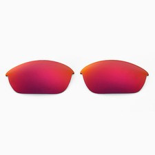 Walleva Polarized Fire Red Replacement Lenses For Oakley Half Jacket 2.0 Glasses