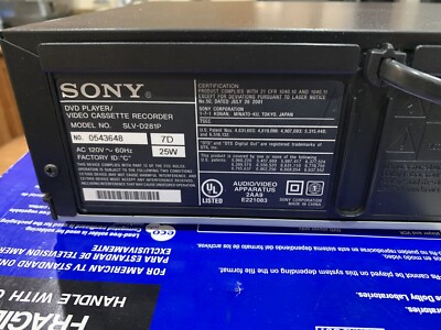 Sony SLV-D281P Progressive Scan DVD VHS Player 4 Head Hi Fi Sony SLV-D281P Progressive Scan DVD VHS Player 4 Head Hi Fi
