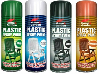 NEW Colours Plastic Surface Garden Furniture Spray Paint